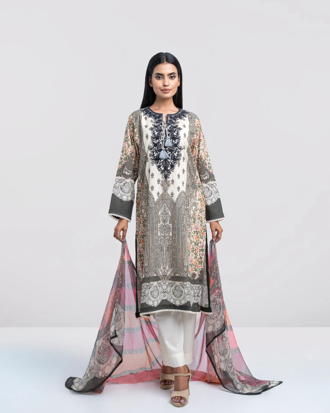 Relaxed Fit Printed Three-Piece